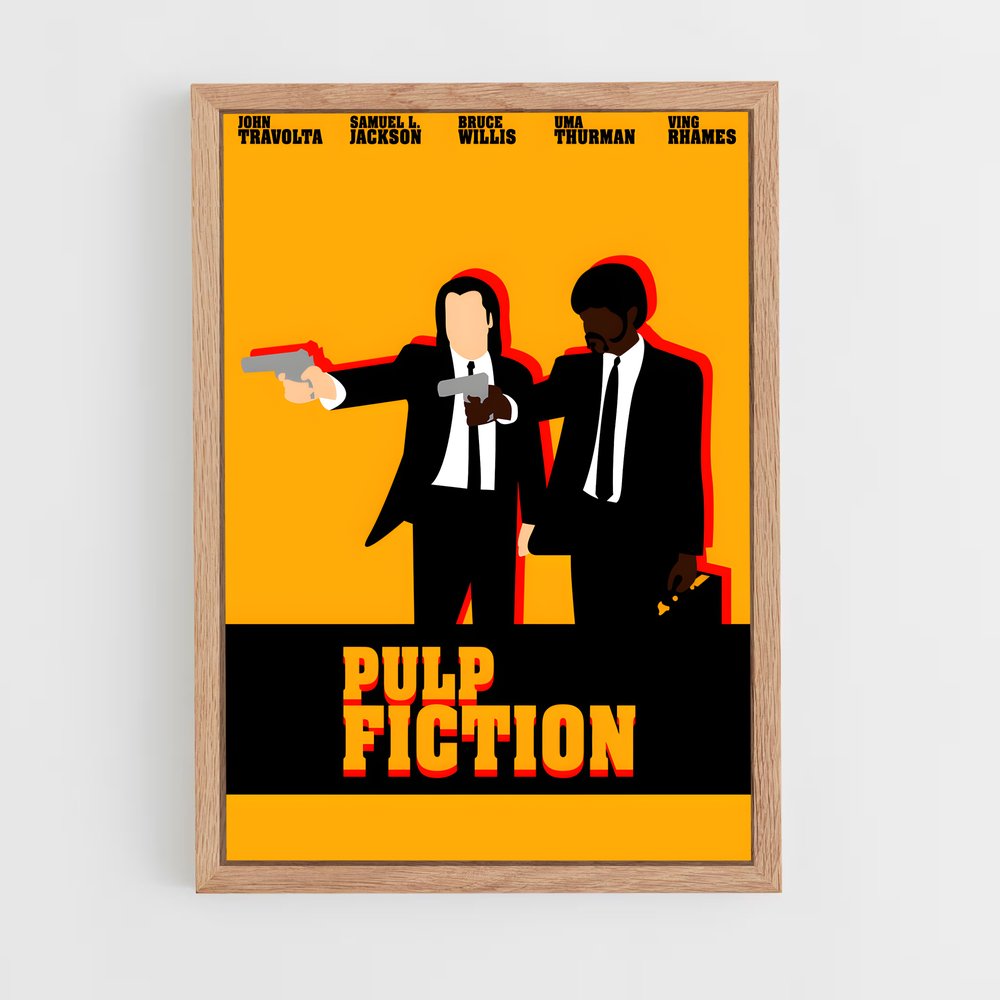 pulp-fiction-1 cadre Bois clair