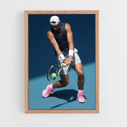 Affiche Rafael Nadal Blauw