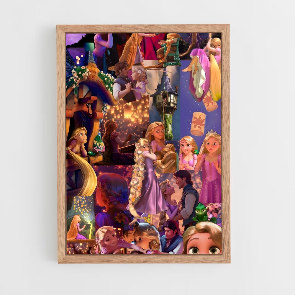 rapunzel-12 cadre Bois clair