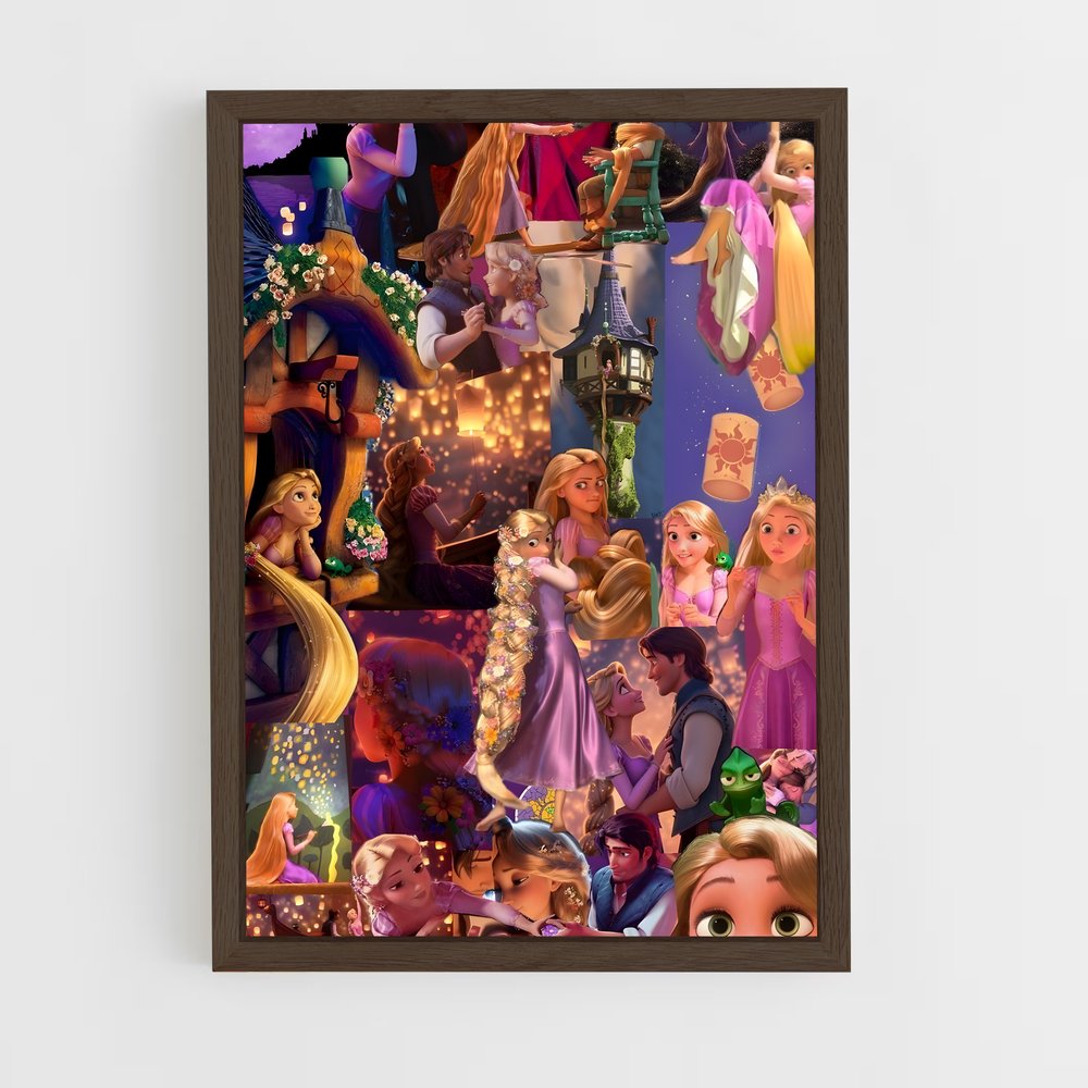 rapunzel-12 cadre Bois foncé