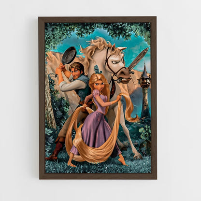 rapunzel-13 cadre Bois foncé