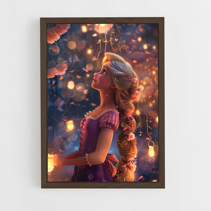 rapunzel-18 cadre Bois foncé