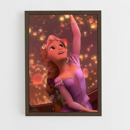 rapunzel-3 cadre Bois foncé