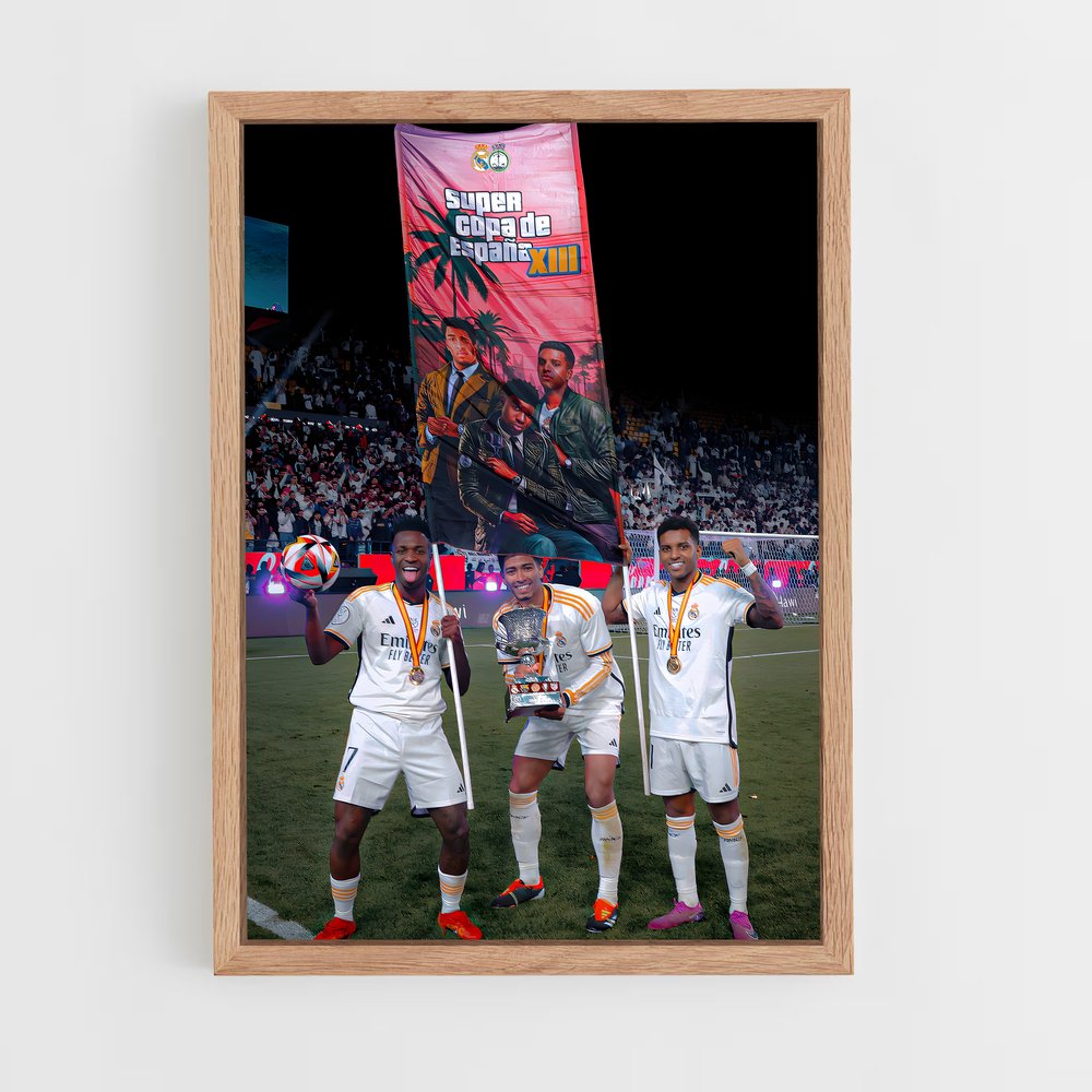 real-madrid-9 cadre Bois clair