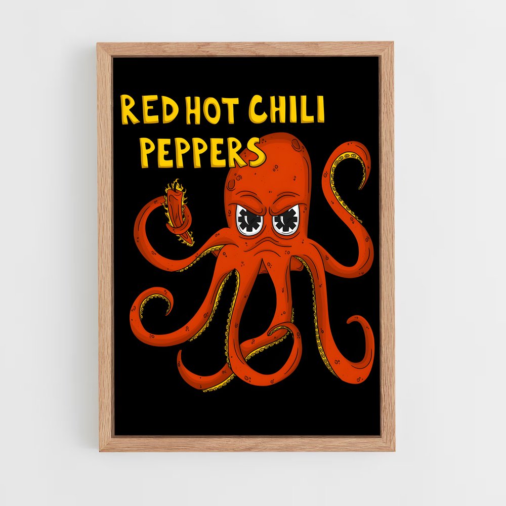 red-hot-chili-pepper-6 cadre Bois clair