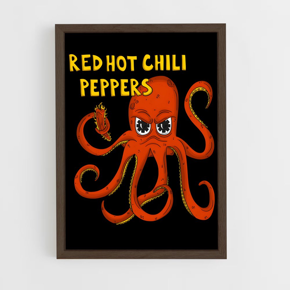 red-hot-chili-pepper-6 cadre Bois foncé