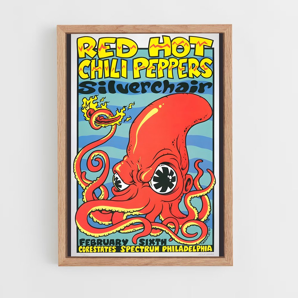 red-hot-chili-pepper-8 cadre Bois clair
