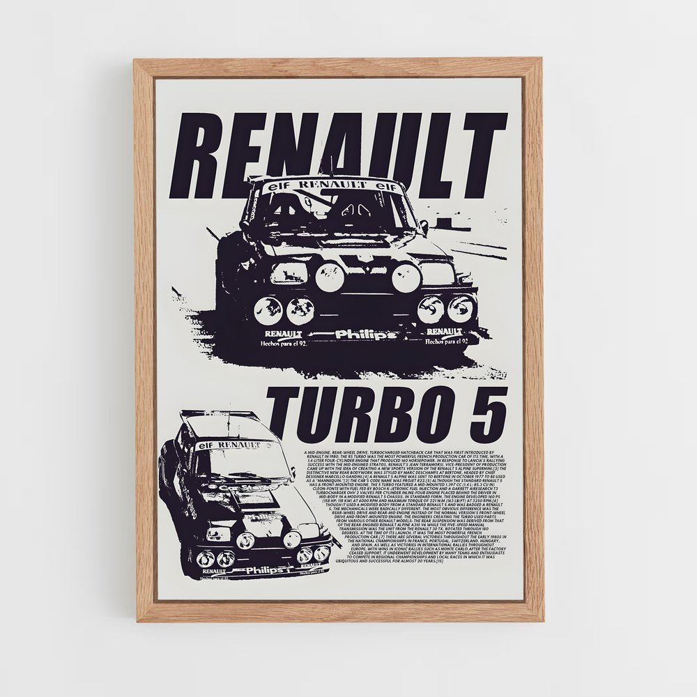 renault-14 cadre Bois clair
