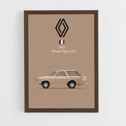 renault-4 cadre Bois foncé