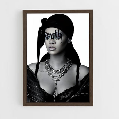 rihanna-8 cadre Bois foncé