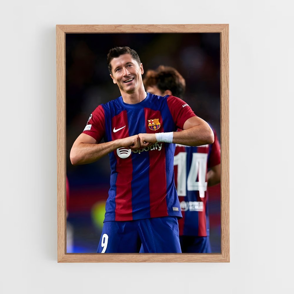 robert-lewandowski-1 cadre Bois clair