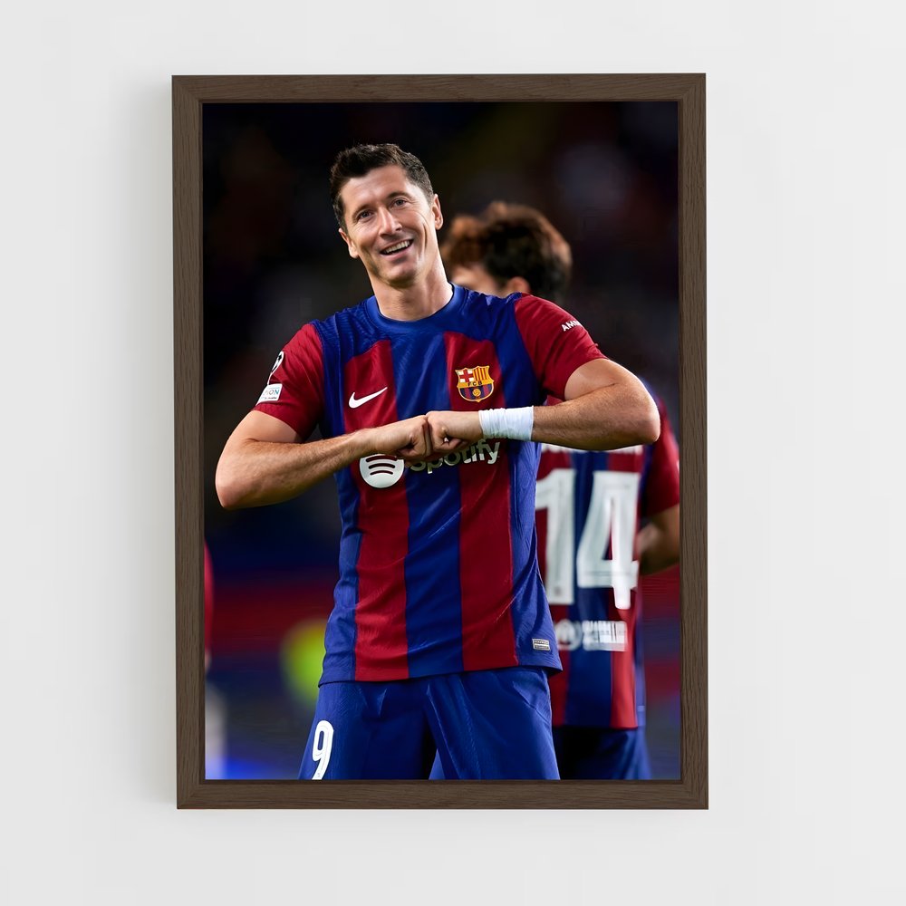 robert-lewandowski-1 cadre Bois foncé