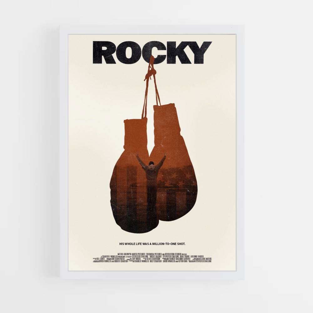 Poster Rocky bokshandschoenen