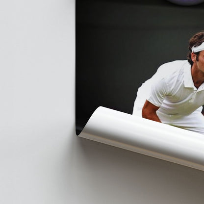 Affiche Rodger Federer Wit