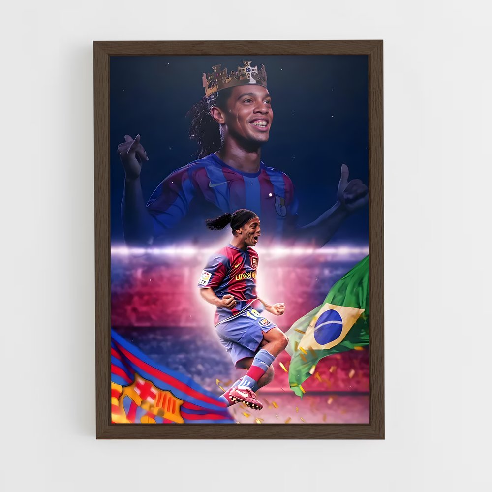 ronaldinho-2 cadre Bois foncé