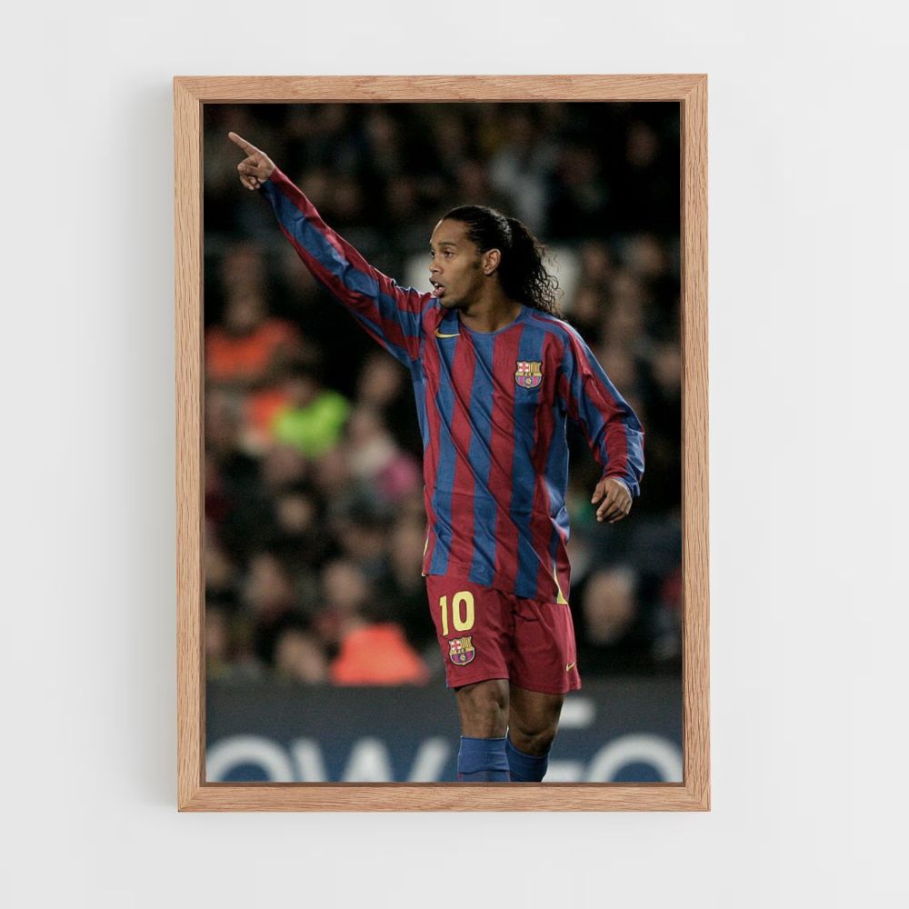 Affiche Ronaldinho Barcelona