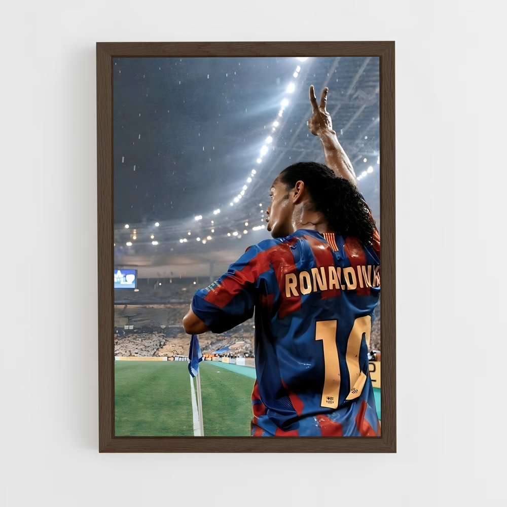 ronaldinho-8 cadre Bois foncé