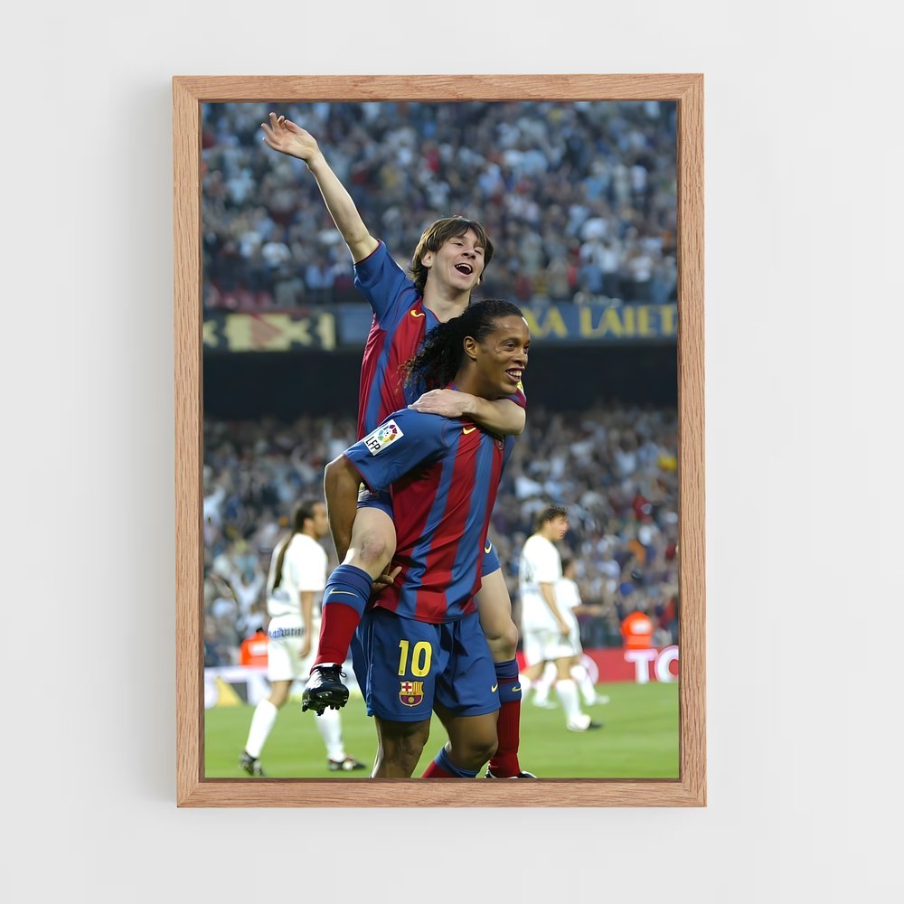 ronaldinho-9 cadre Bois clair