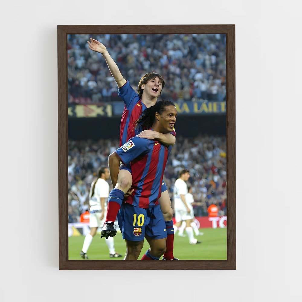 ronaldinho-9 cadre Bois foncé