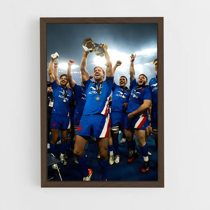 rugby-6 cadre Bois foncé