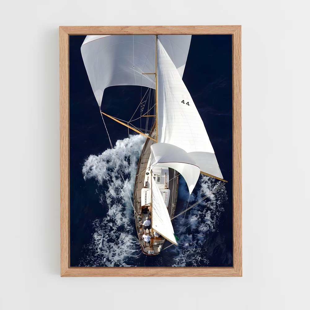 sailboat-6 cadre Bois clair