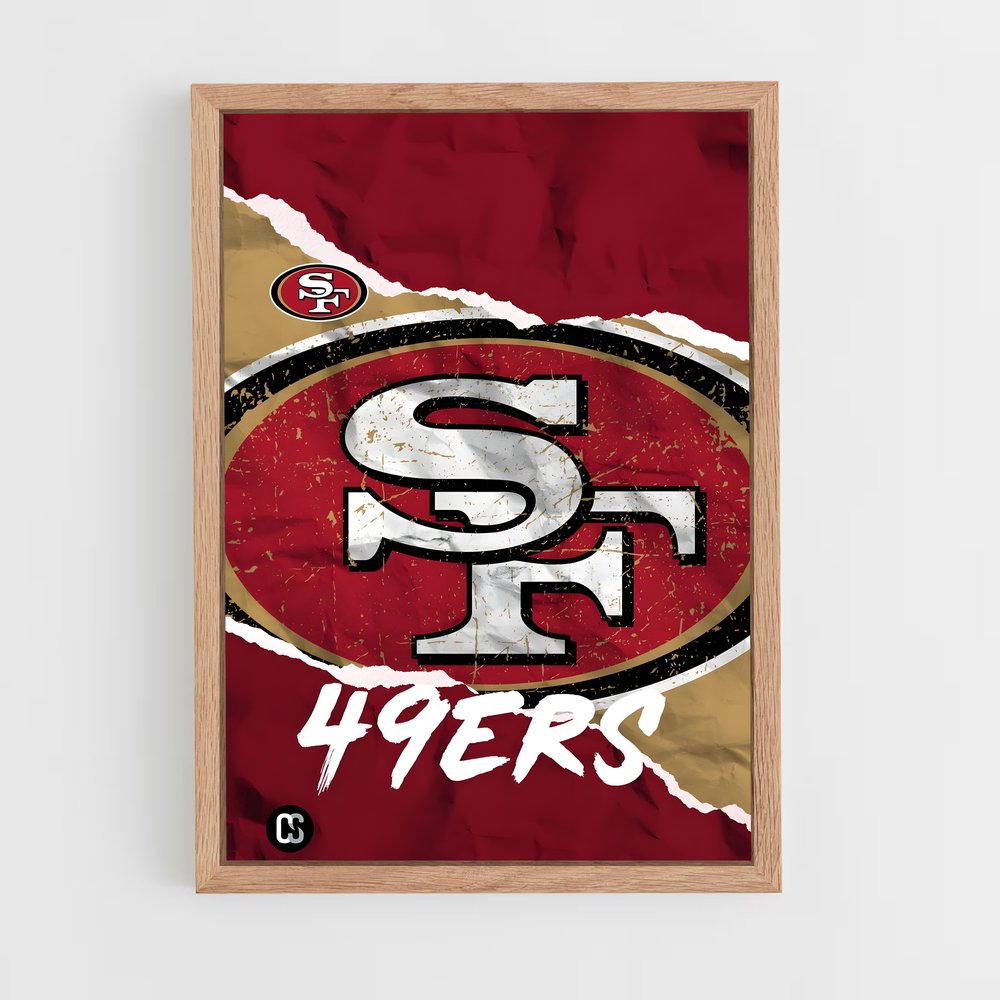 san-francisco-49ers-2 cadre Bois clair
