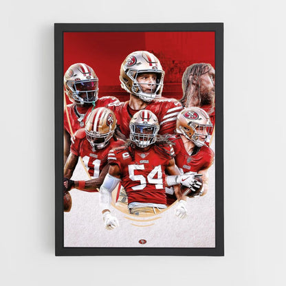 Poster San Francisco 49ers Rood