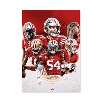 Poster San Francisco 49ers Rood