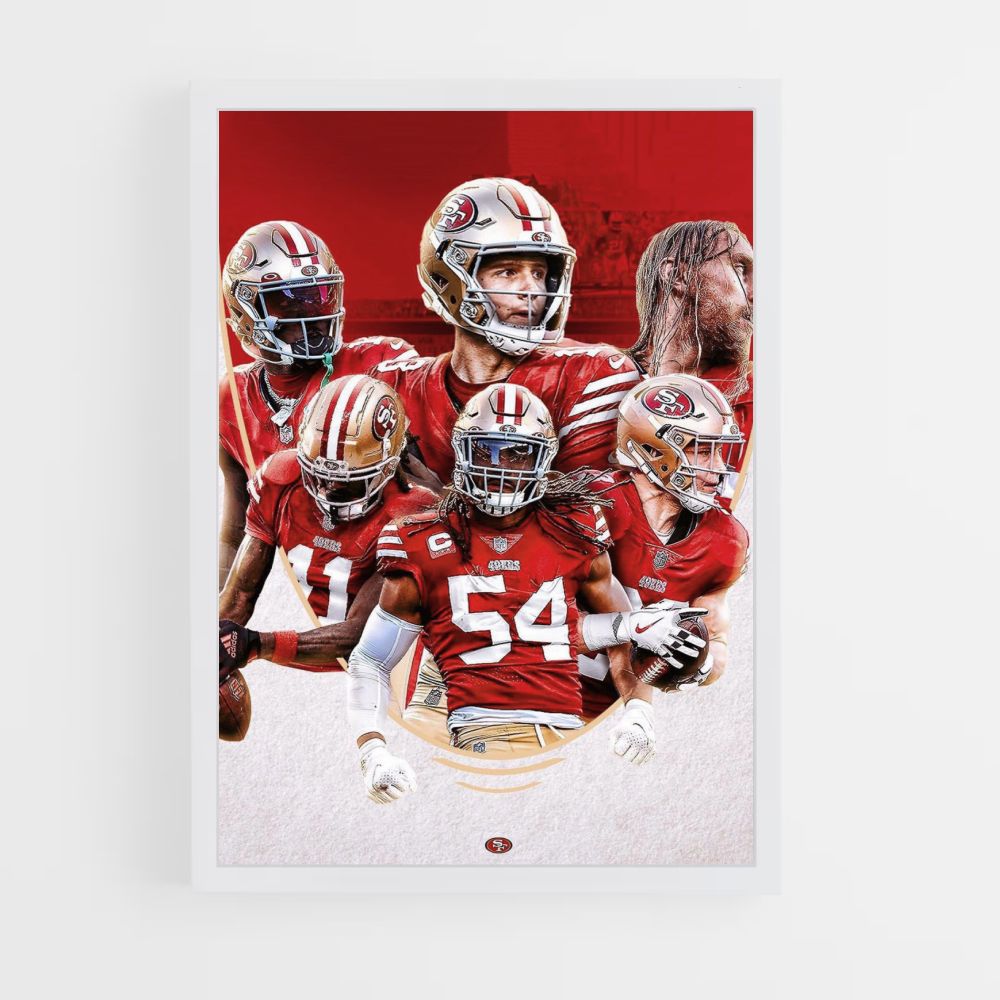 Poster San Francisco 49ers Rood