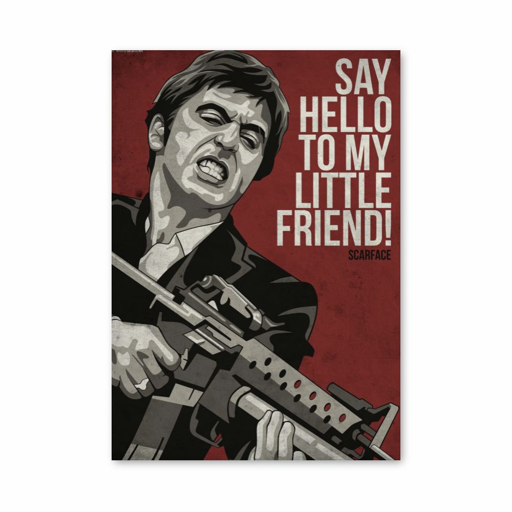 Poster Scarface Zeg hallo