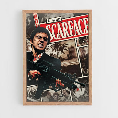 scarface-6 cadre Bois clair
