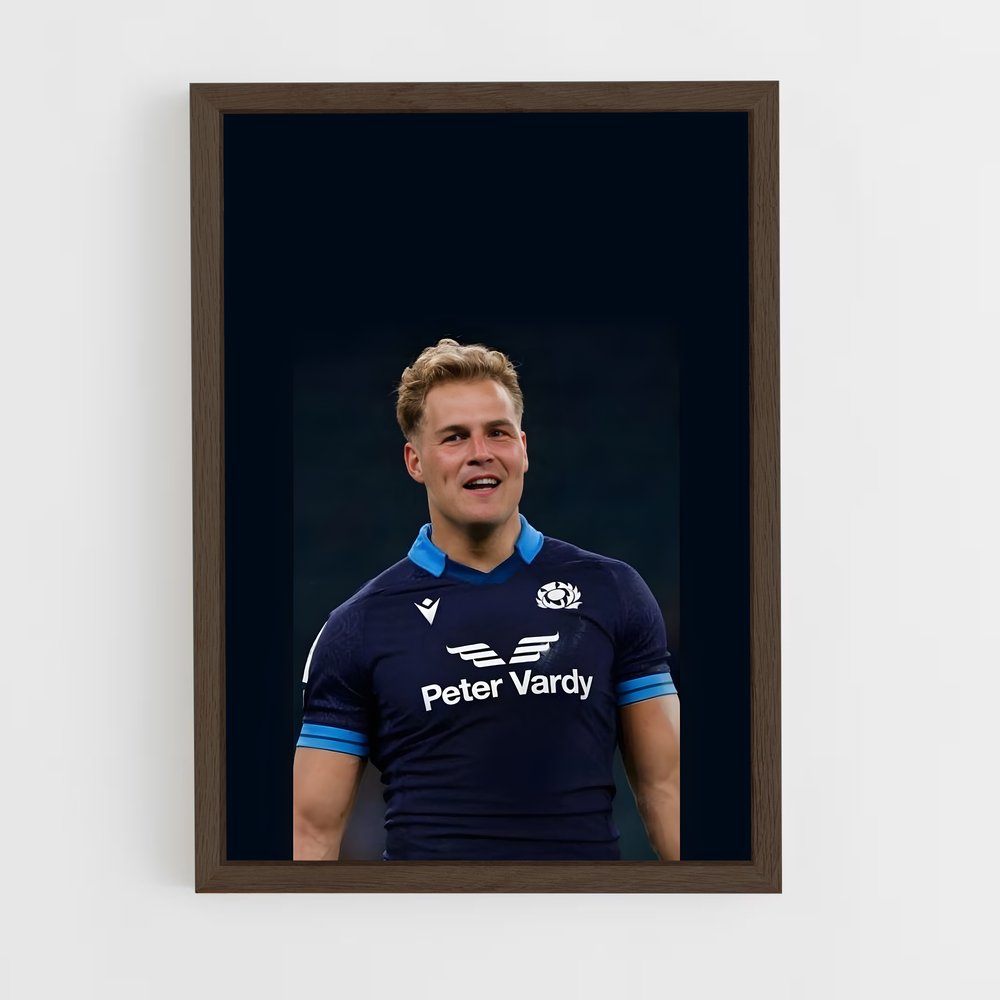 scotland-rugby-10 cadre Bois foncé