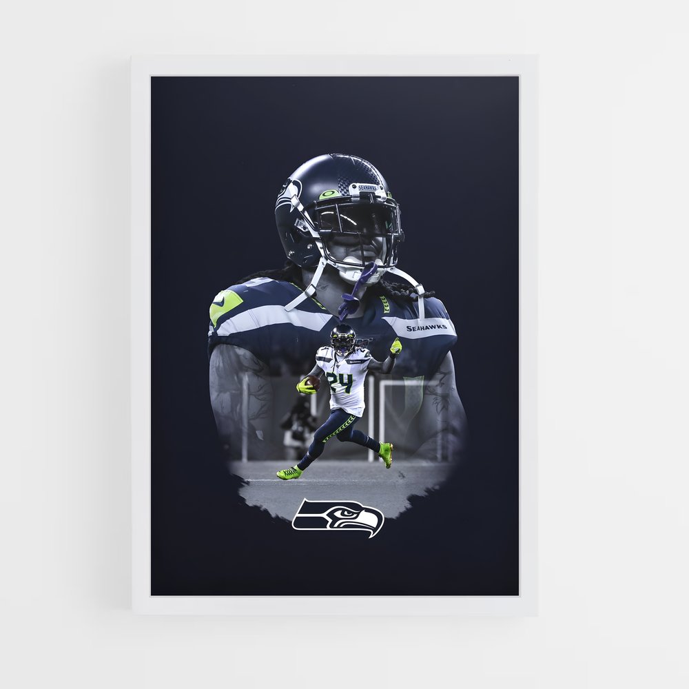 seahawks-14 cadre Blanc