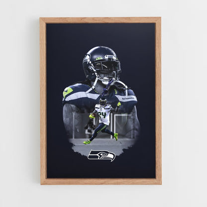 seahawks-14 cadre Bois clair