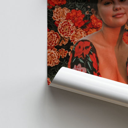 Poster Selena Gomez-bloemen