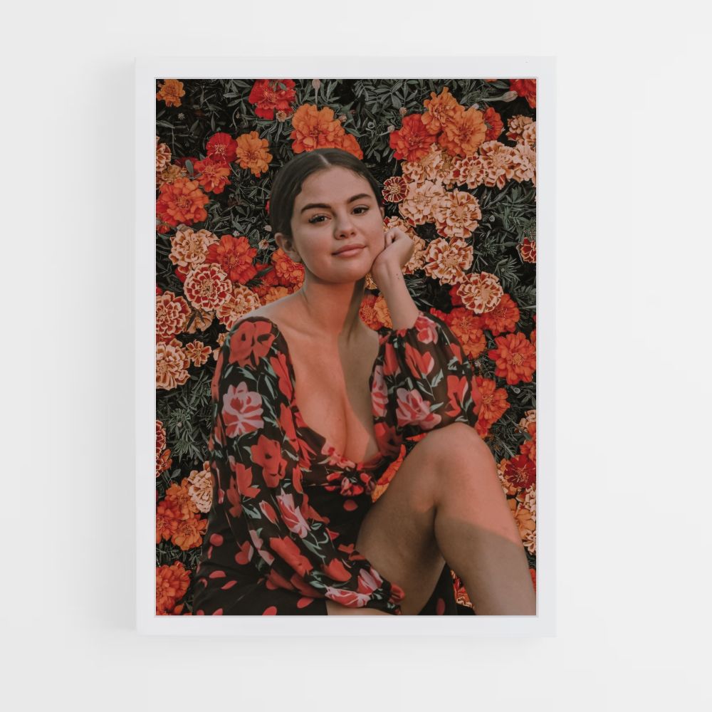 Poster Selena Gomez-bloemen