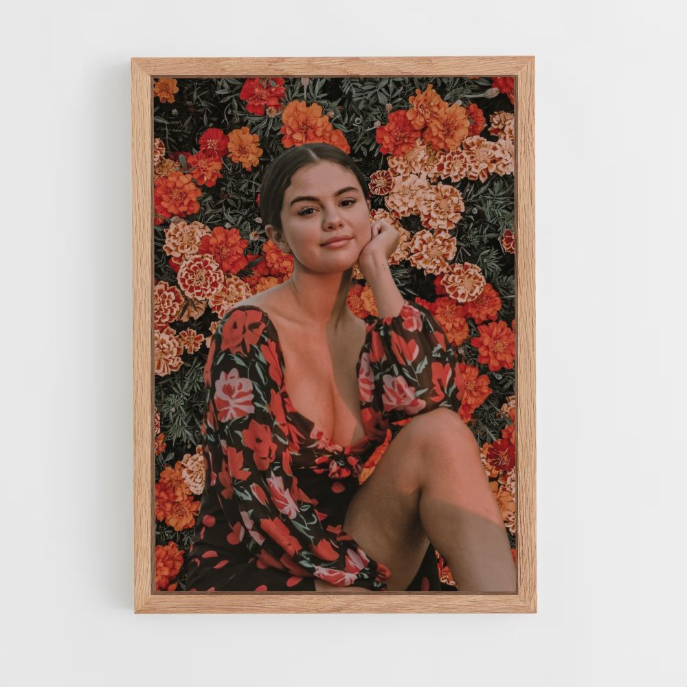 Poster Selena Gomez-bloemen