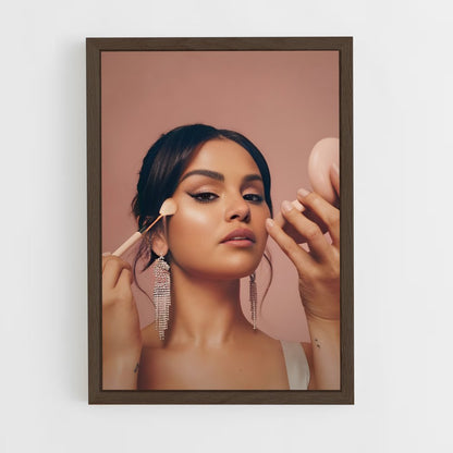 selena-gomez-3 cadre Bois foncé