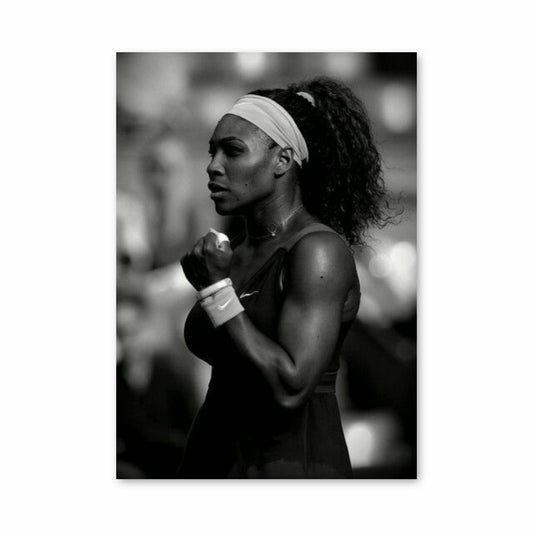 Poster Serena Williams Zwart en Wit