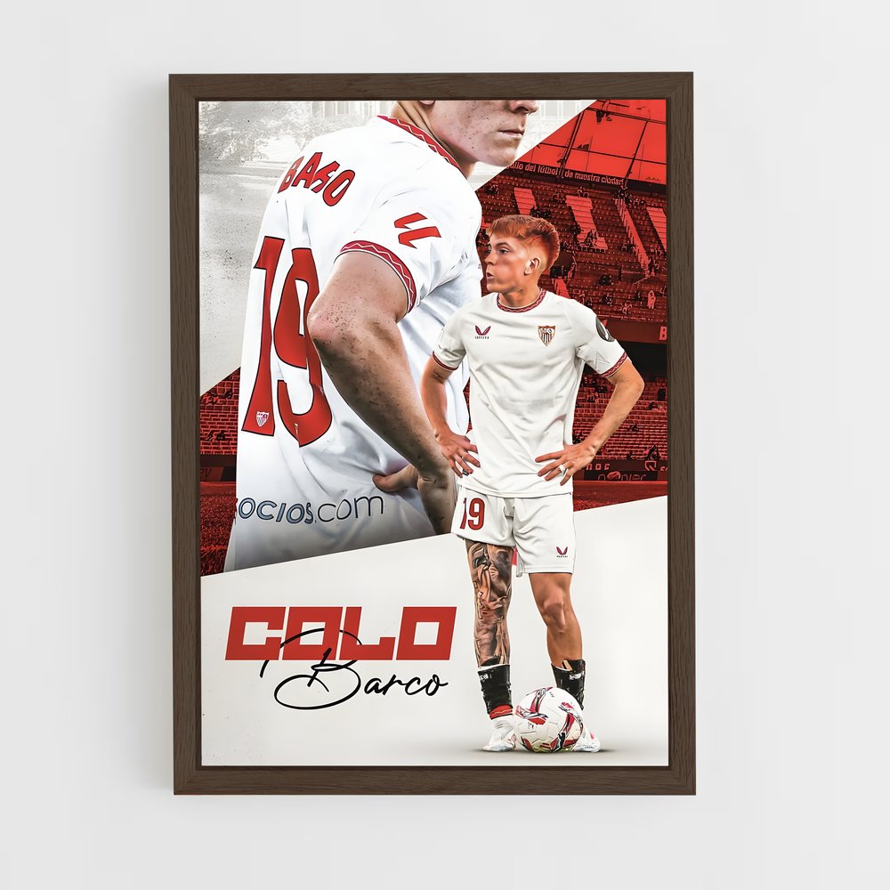 sevilla-fc-14 cadre Bois foncé