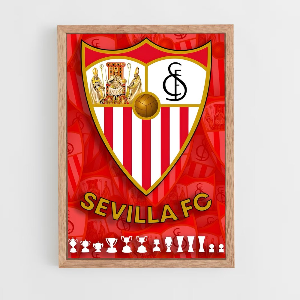 sevilla-fc-4 cadre Bois clair