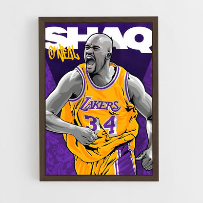 shaquille-oneal-10 cadre Bois foncé