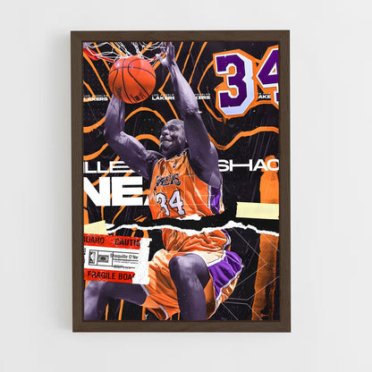 shaquille-oneal-6 cadre Bois foncé