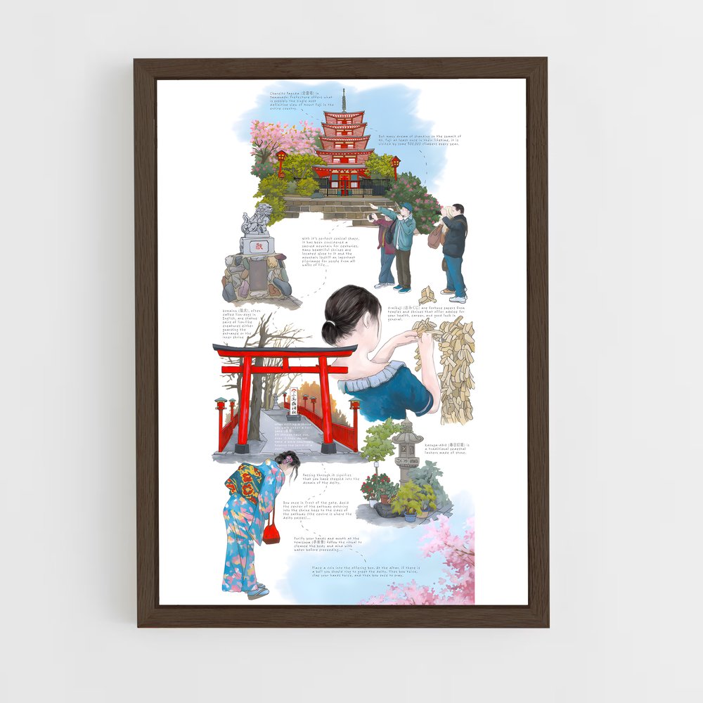 shinto-11 cadre Bois foncé