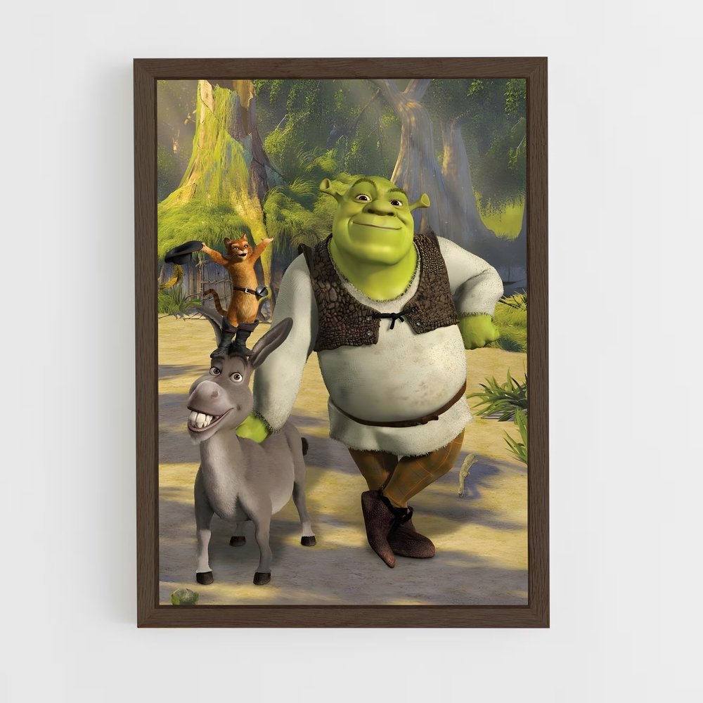 shrek-4 cadre Bois foncé