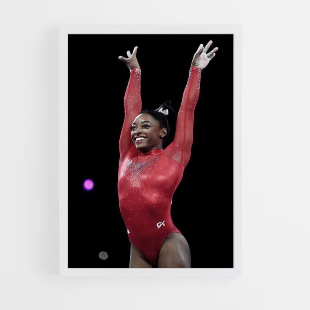 Poster Simone Biles Rood