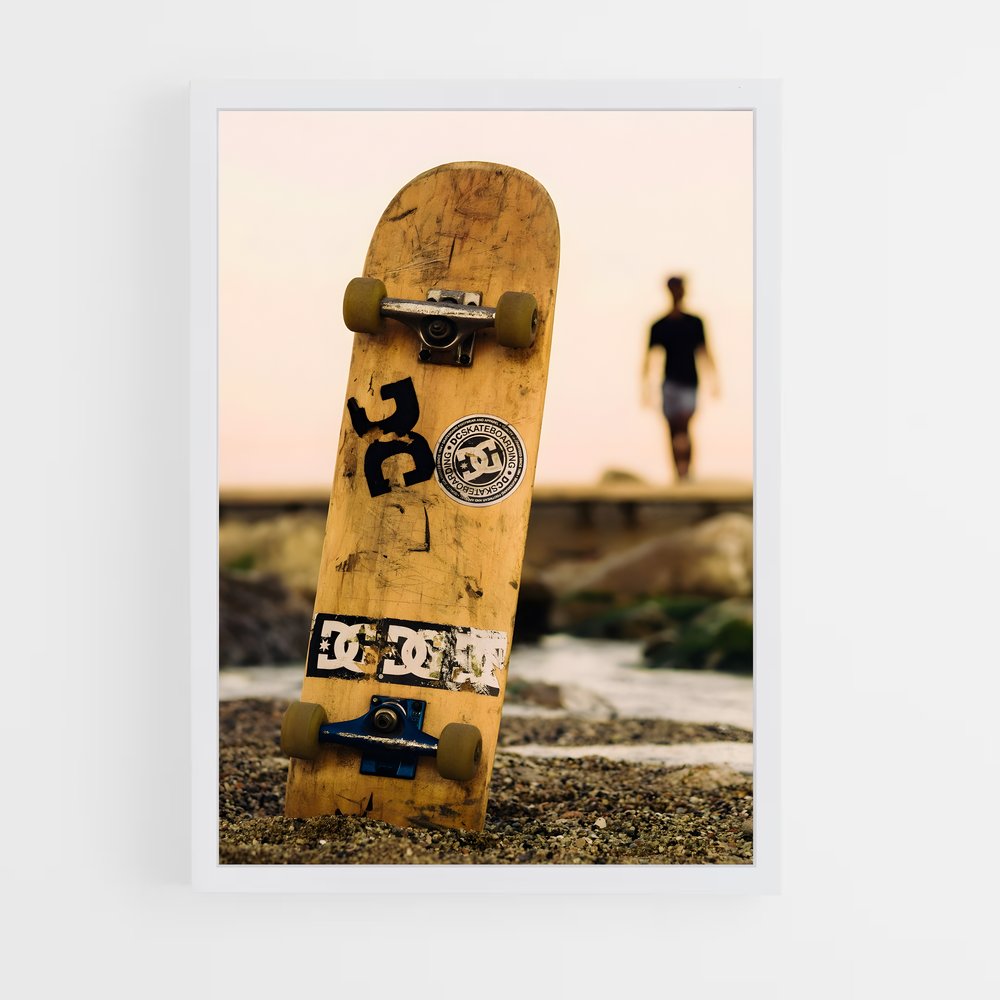 skateboard-1 cadre Blanc