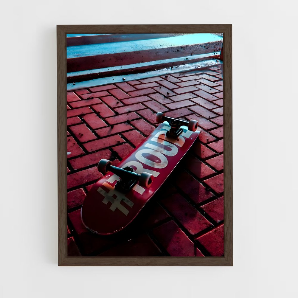 skateboard-11 cadre Bois foncé