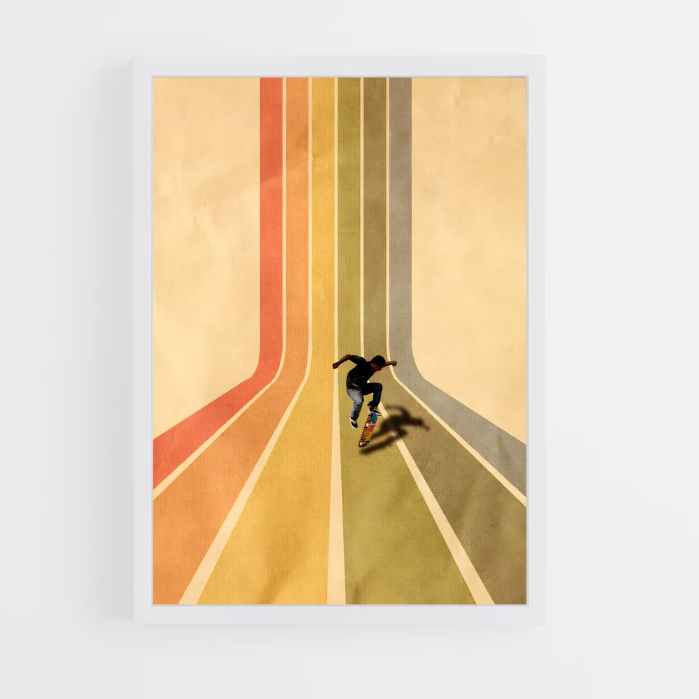 skateboard-15 cadre Blanc
