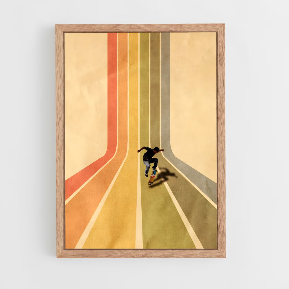 skateboard-15 cadre Bois clair
